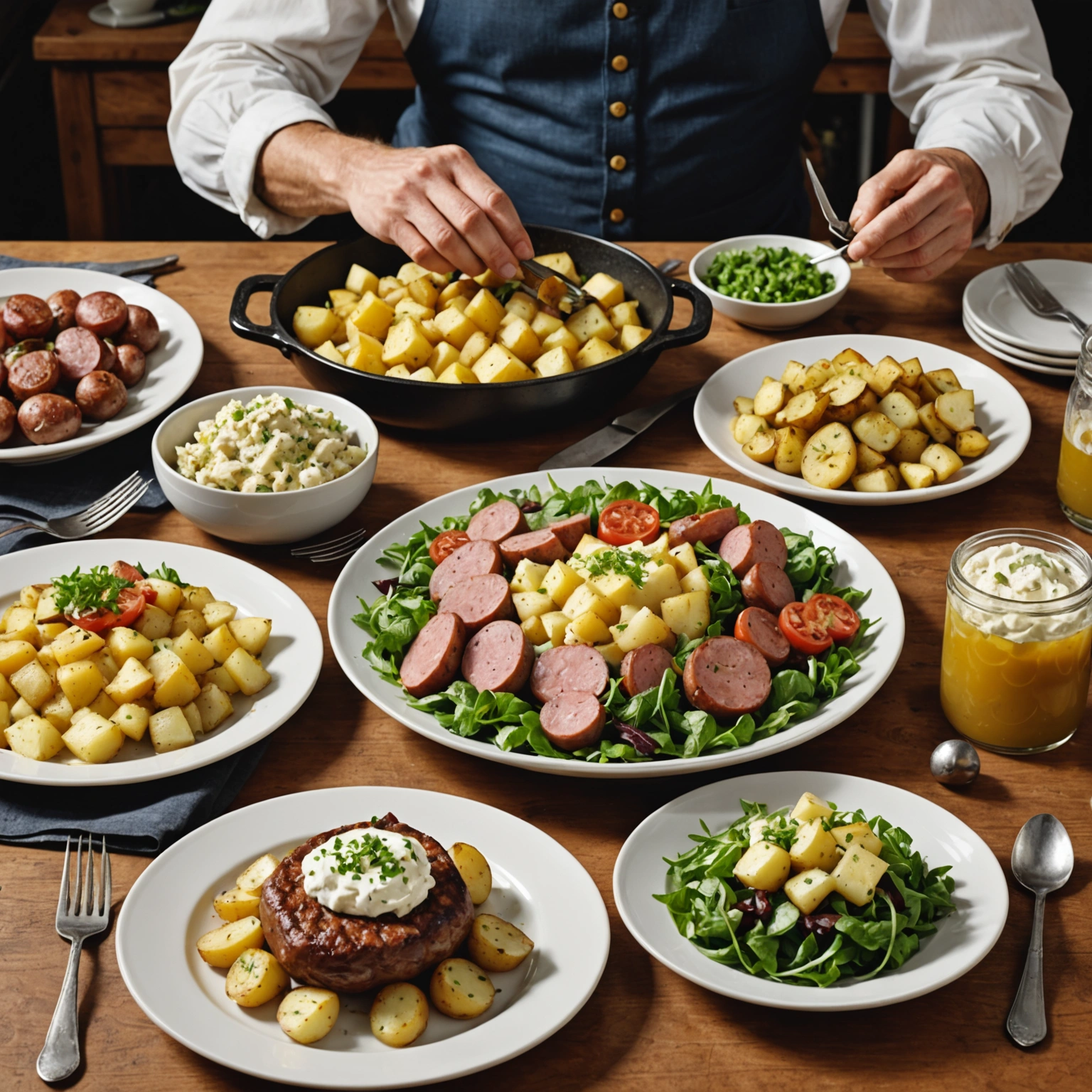 Немецкий салат — рецепт с картофелем и колбасой: вкус, проверенный временем